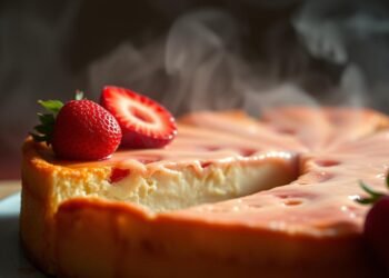Käsekuchen mit Erdbeeren