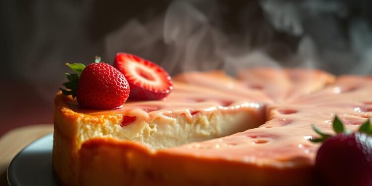 Käsekuchen mit Erdbeeren