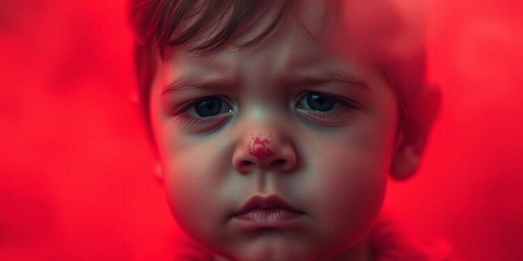 Kleinkind mit Schnupfen