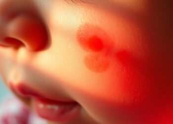 Rote Punkte auf Kinderhaut