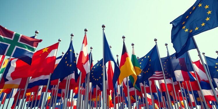 hochwertige Europa Flaggen als Symbol der Gemeinschaft