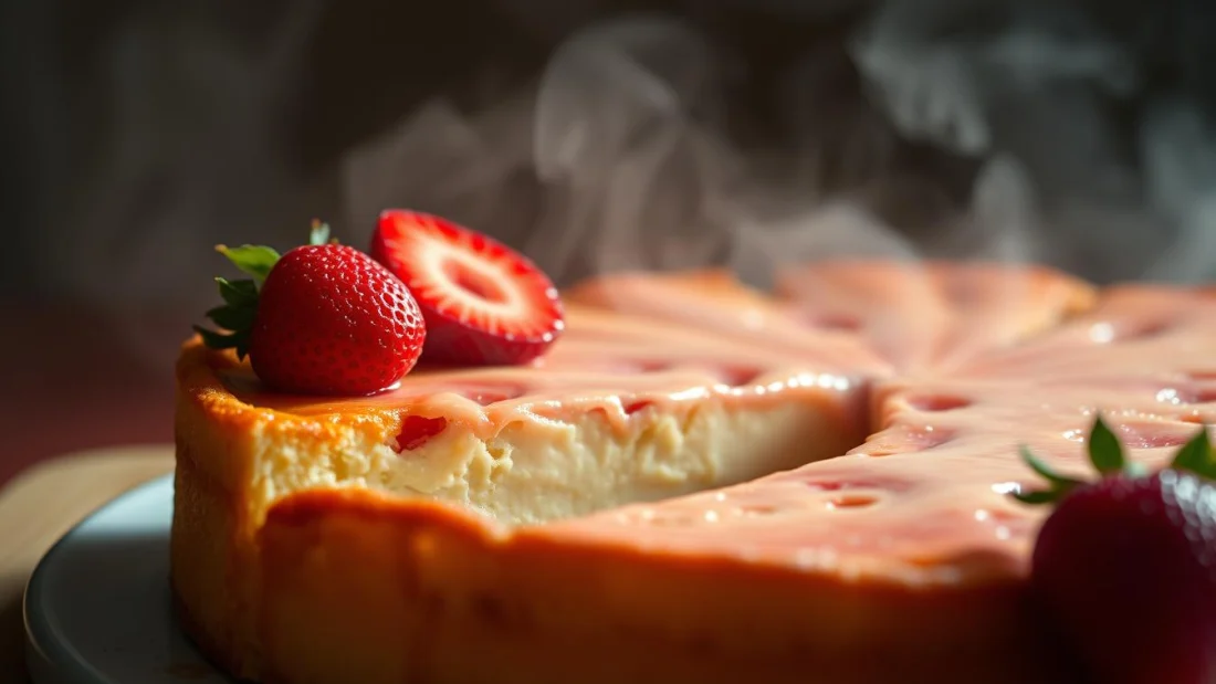 Käsekuchen mit Erdbeeren