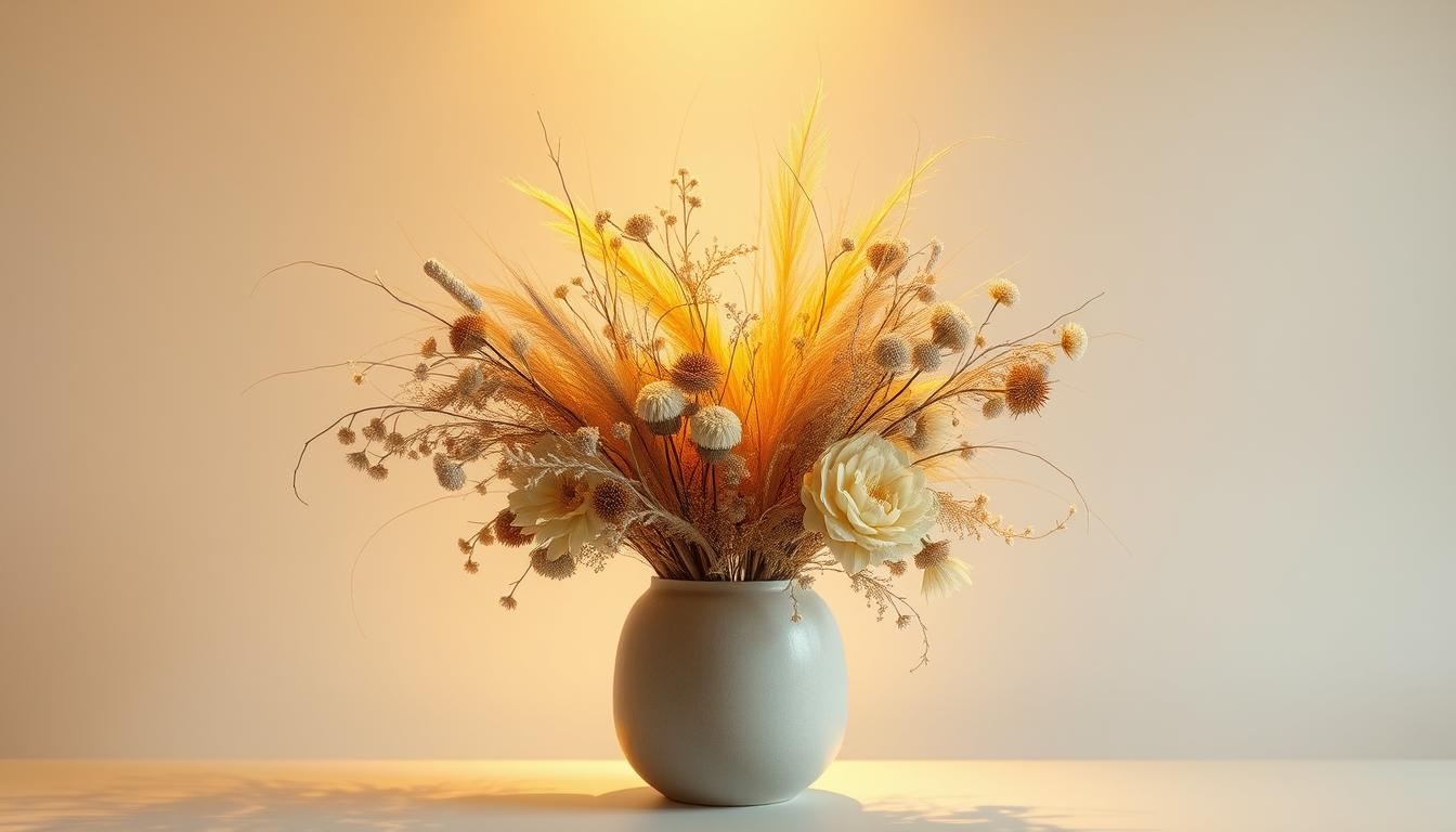 Moderne Trockenblumenarrangements