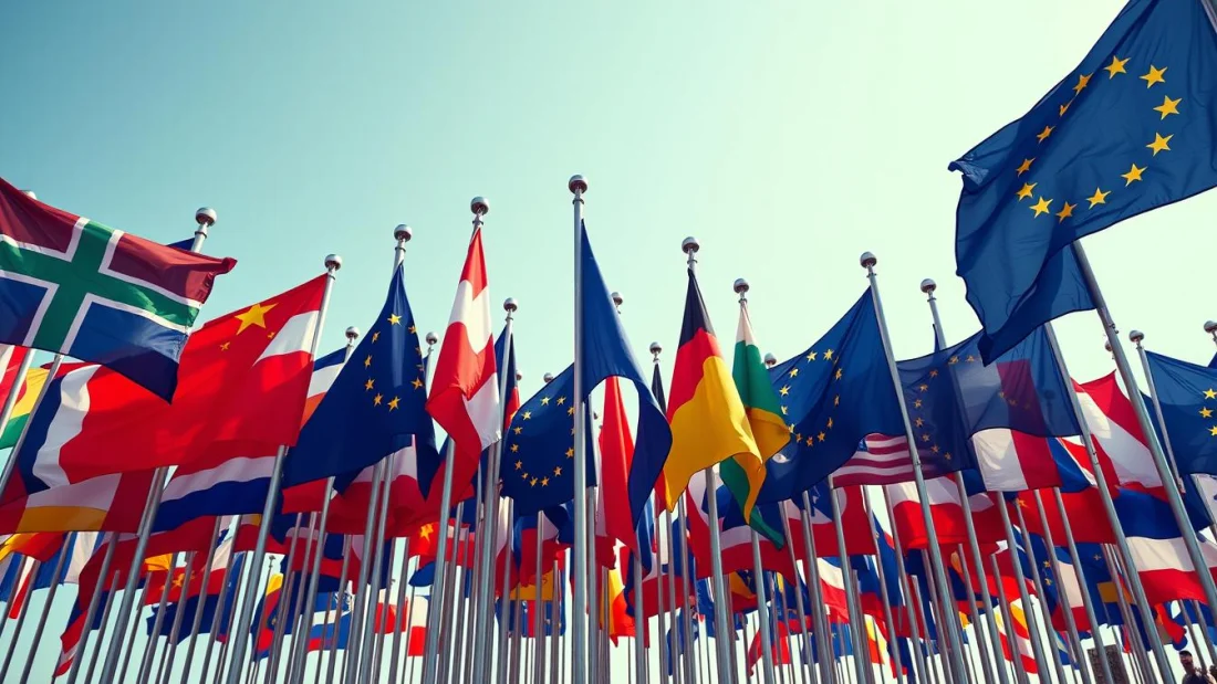 hochwertige Europa Flaggen als Symbol der Gemeinschaft