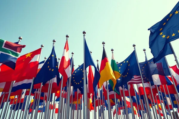 hochwertige Europa Flaggen als Symbol der Gemeinschaft